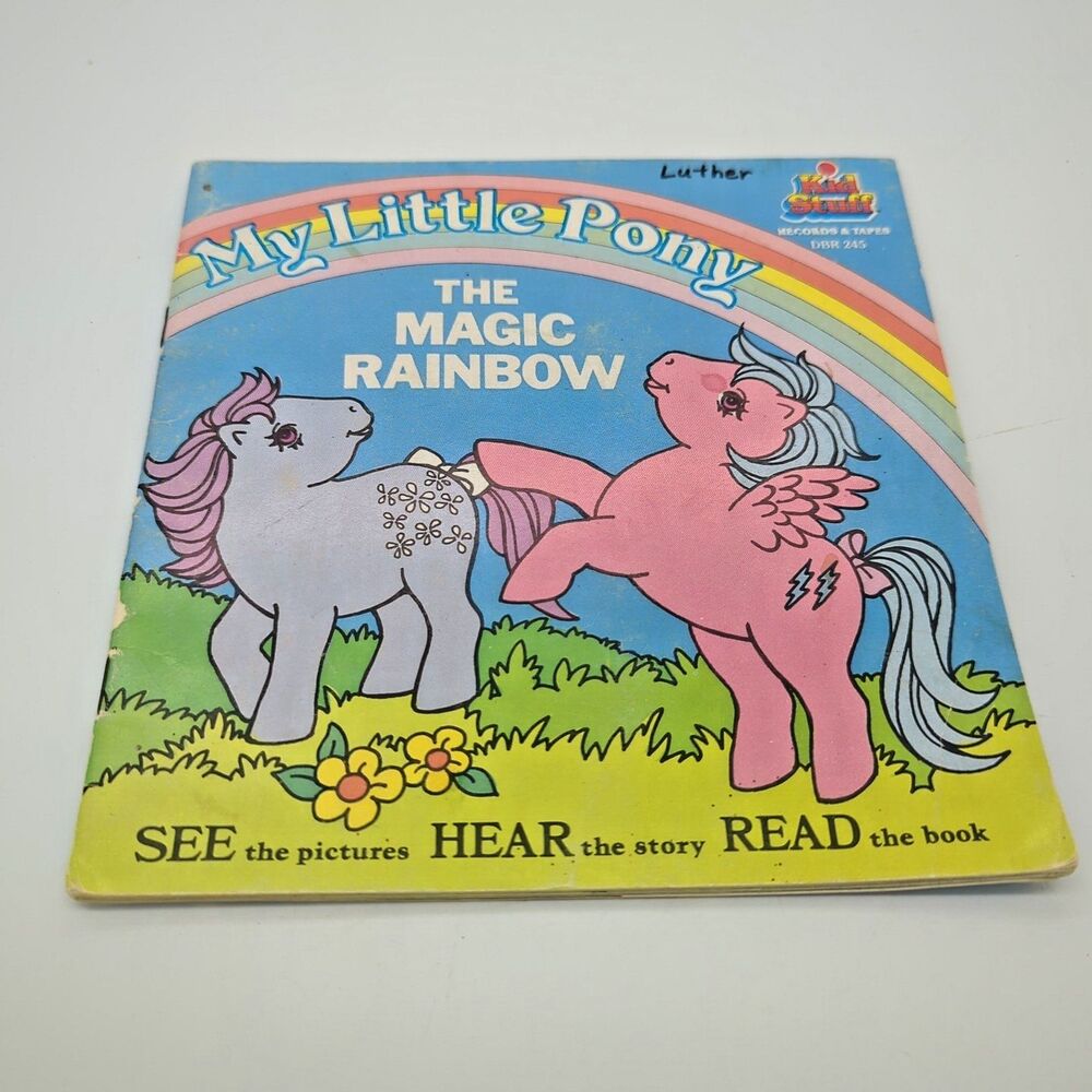 My Little Pony Read-Along Story Book Record The Magic Rainbow 80s Vintage Gen 1